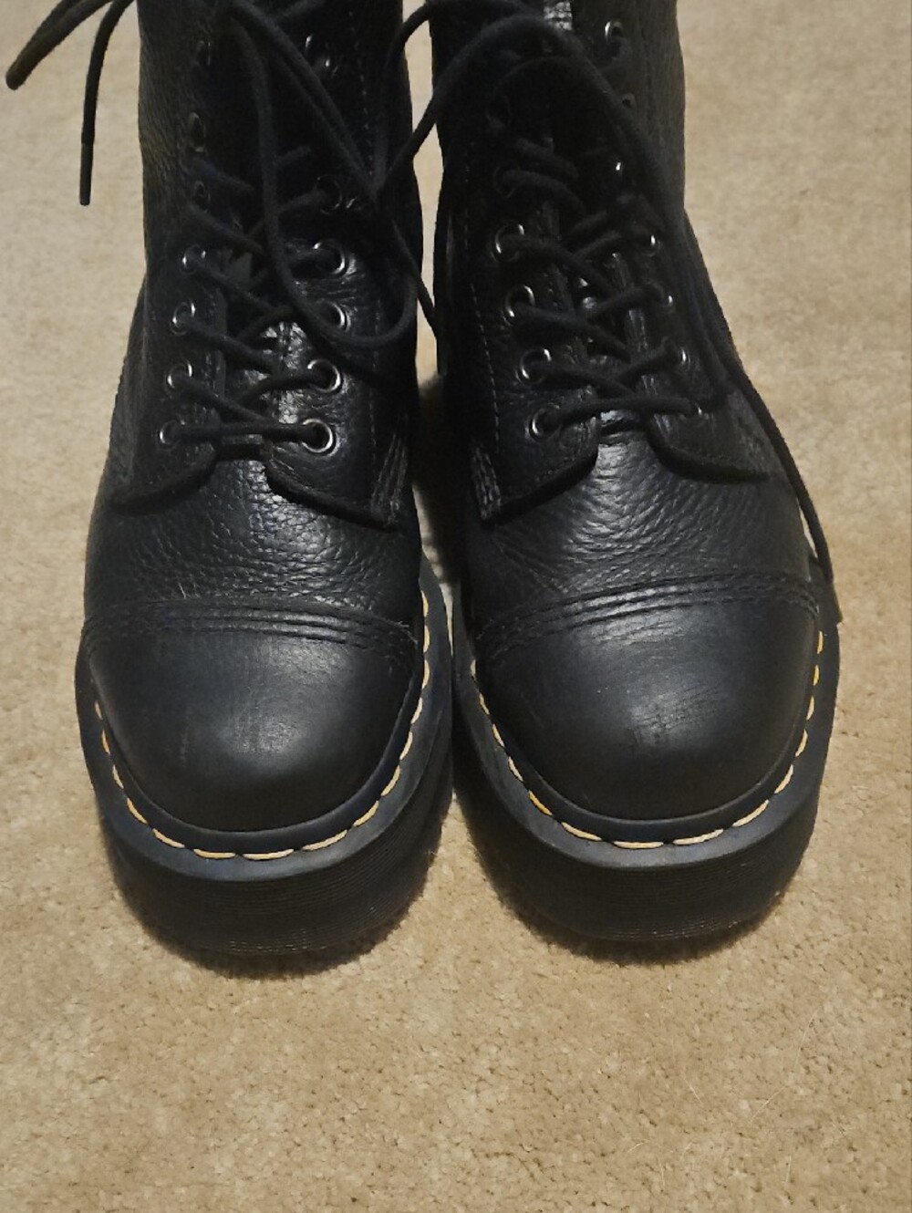 Dr. Martens Black Leather Sinclair Platforms - Picture 5 of 16